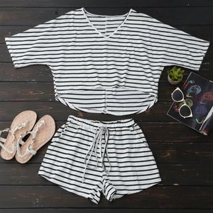 Zaful Striped two piece